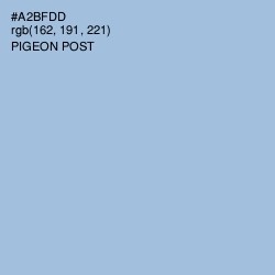 #A2BFDD - Pigeon Post Color Image